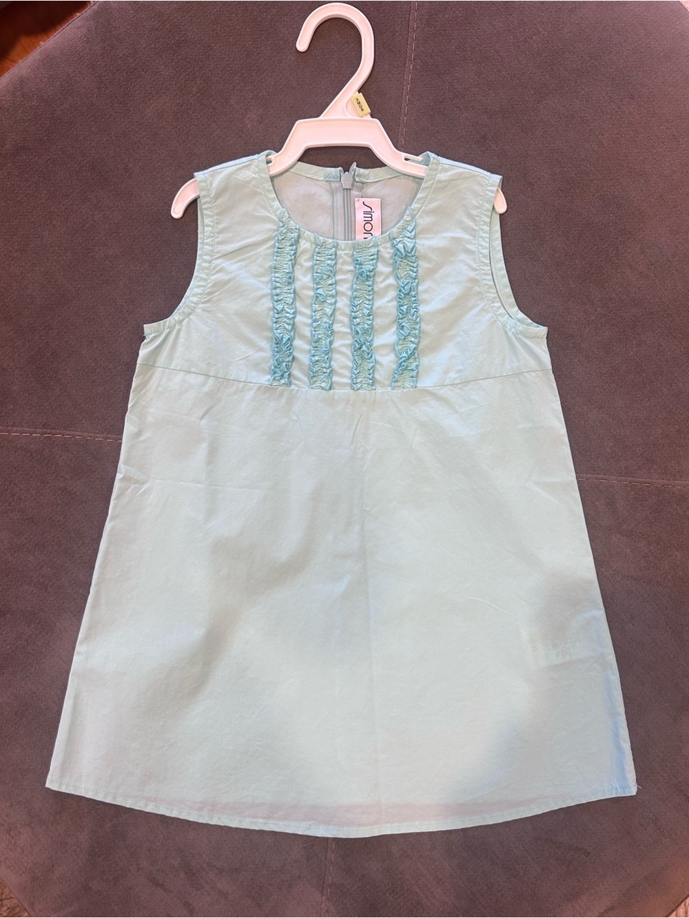 Simonetta Girls Short Dress light blue Size 3T Cotton Italy